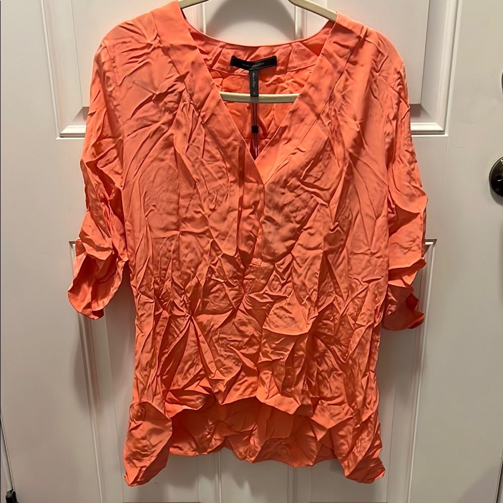 BCBGMaxAzria Pink Coral Collar Blouse